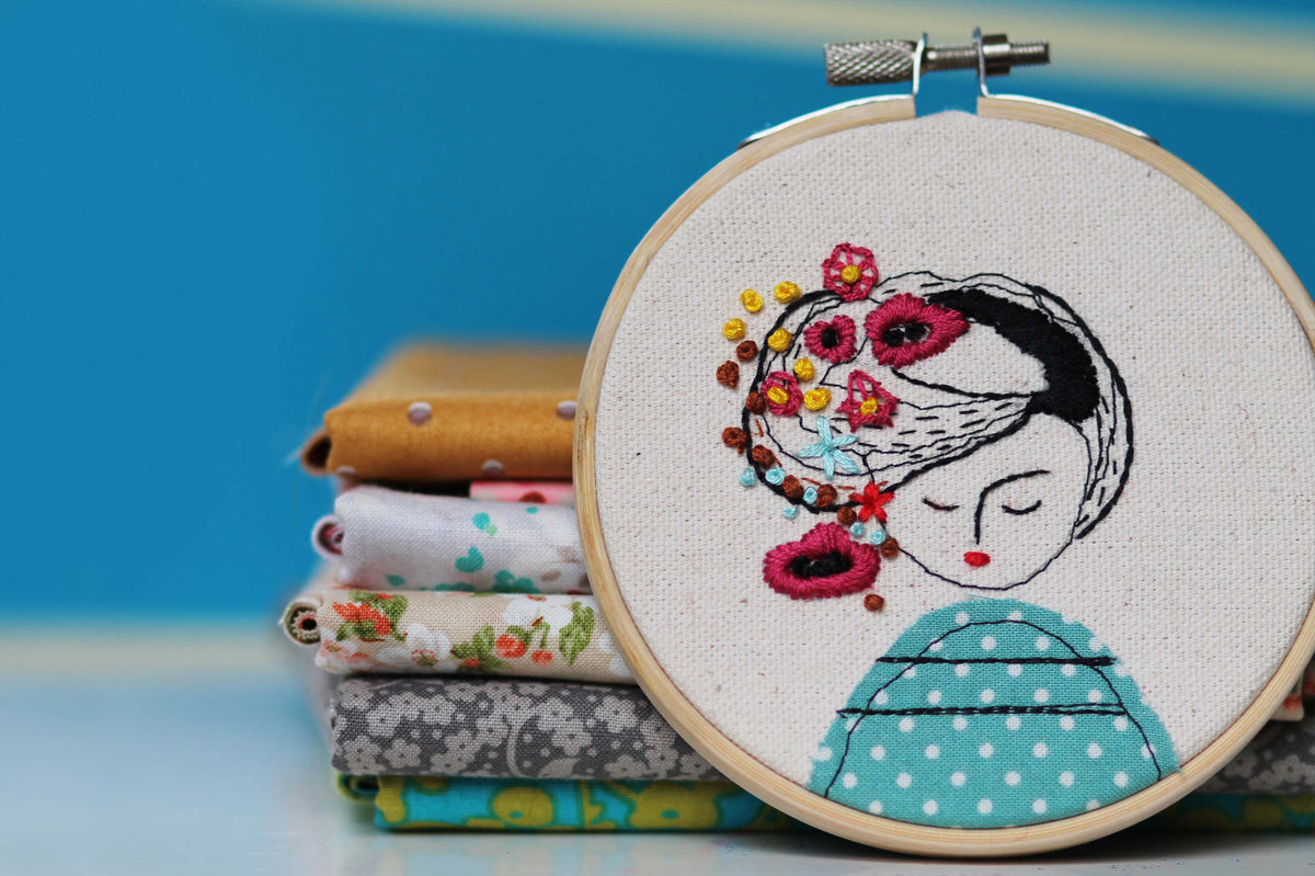 Embroidery Hoop Art by Elena Caron